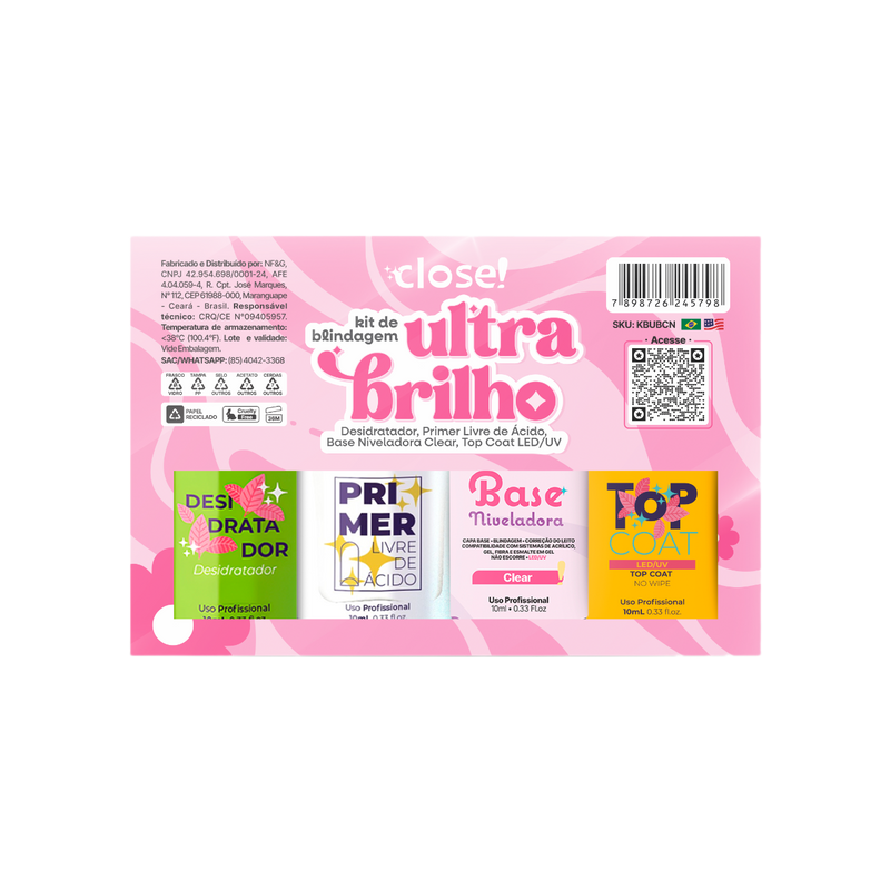 Kit Blindagem Ultra Brilho Close! Nails