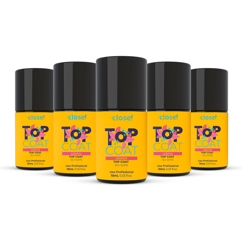 Kit Top Coat LED/UV Close! Nails 10 mL