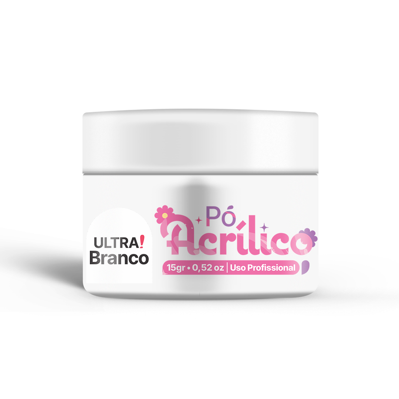 Pó Acrílico Ultra Branco 15 g Close! Nails